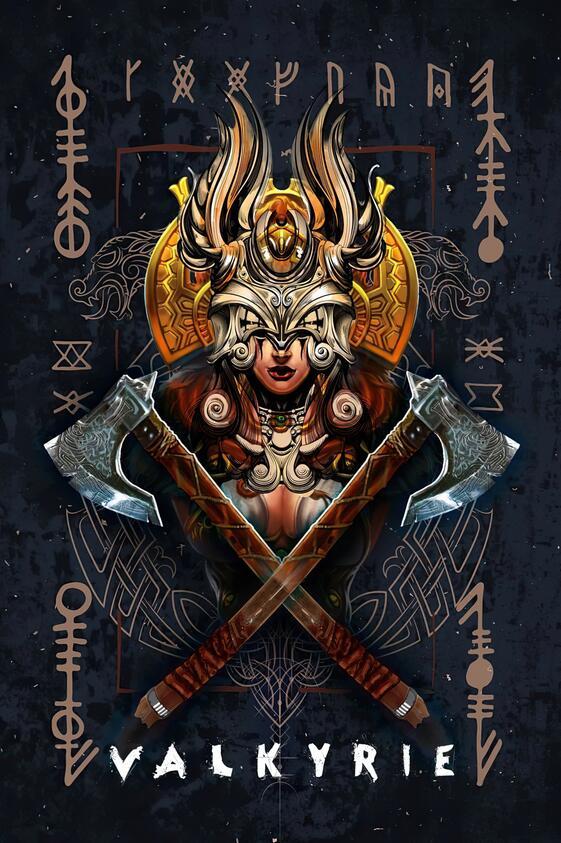 Norse Mythology God Canvas Poster Print