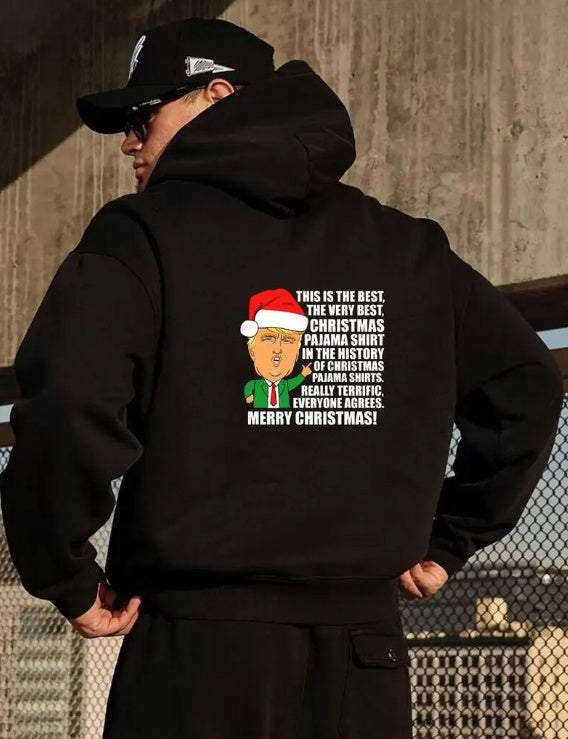 Printed Sweatshirt trump christmas