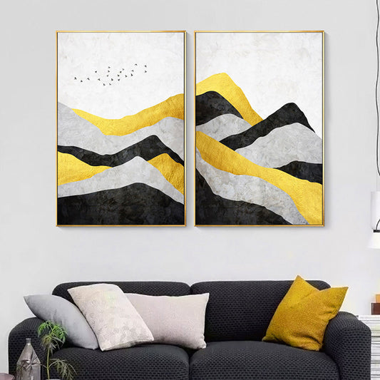 Abstract landscape mural