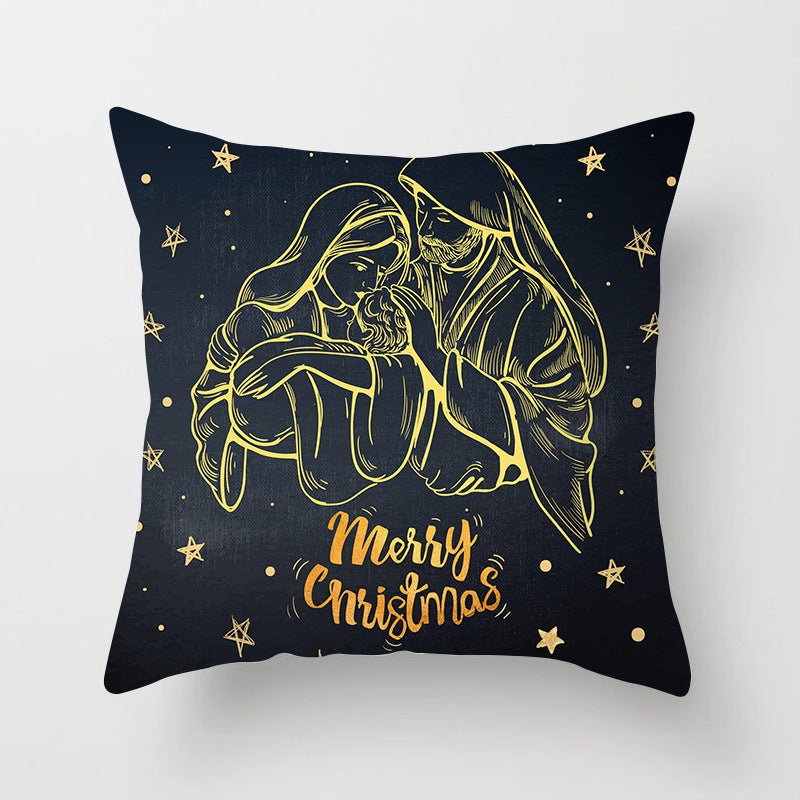 Snow moose pillow case