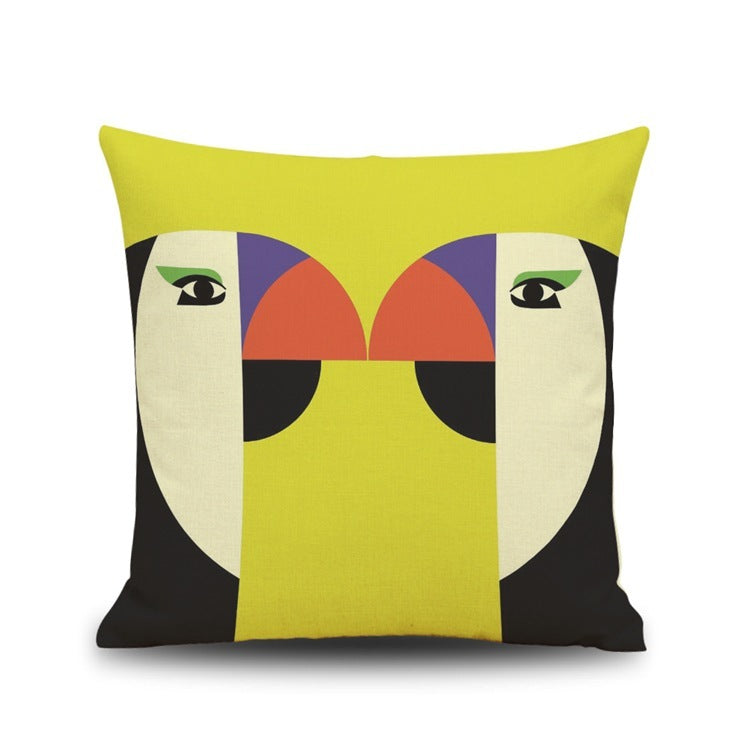 Geometric abstract animal pillowcase