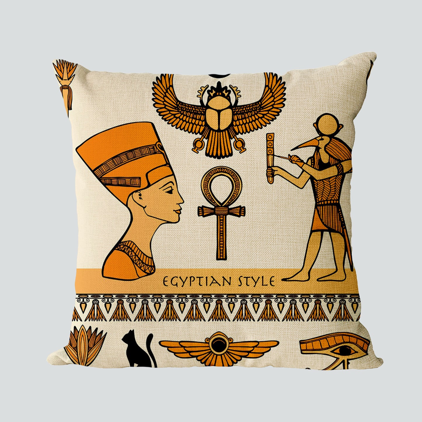 West Mount Egypt Ancient Egyptian Linen Pillowcase