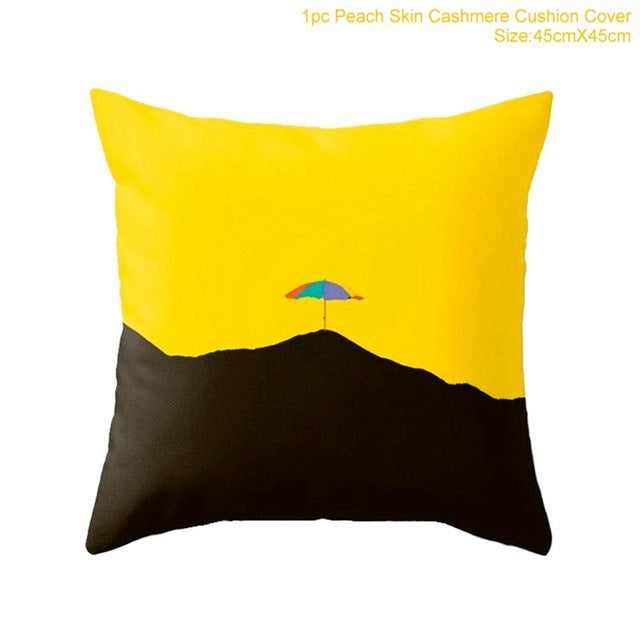 Home yellow pillowcase