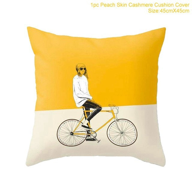 Home yellow pillowcase