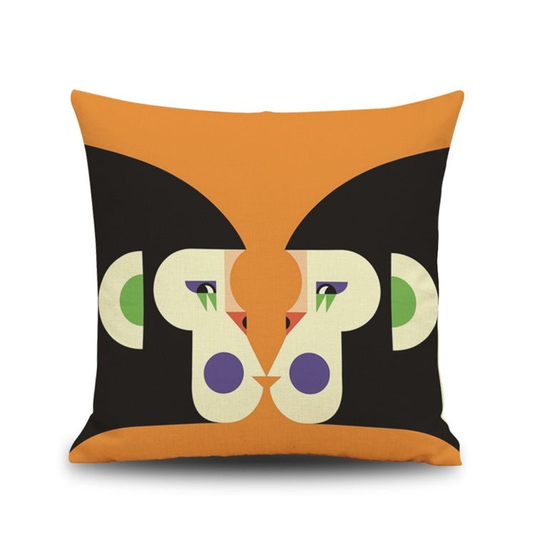 Geometric abstract animal pillowcase