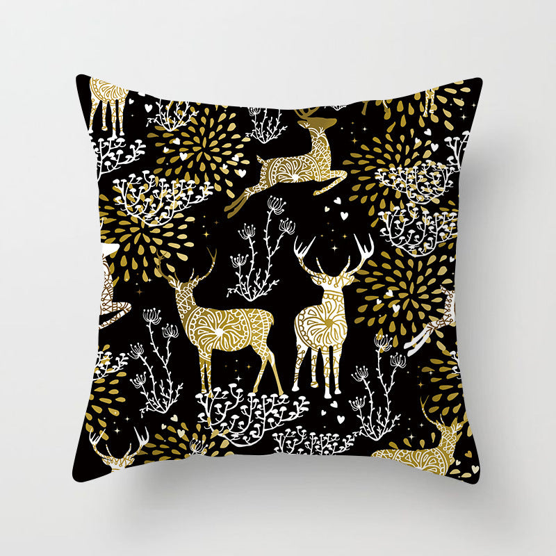 Snow moose pillow case