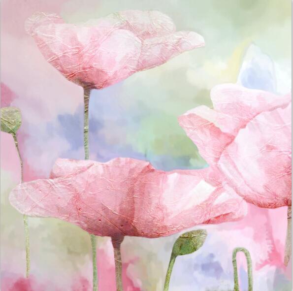 Colorful Watercolor Floral Wall Painting Canvas Print