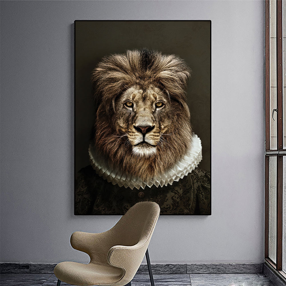 Living Room Decor Wall Decor Black Wildlife Canvas Poster Print