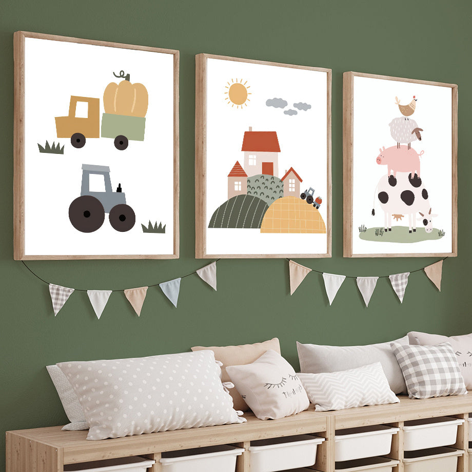 Canvas Core Spray Hanging Frameless Painting kids room