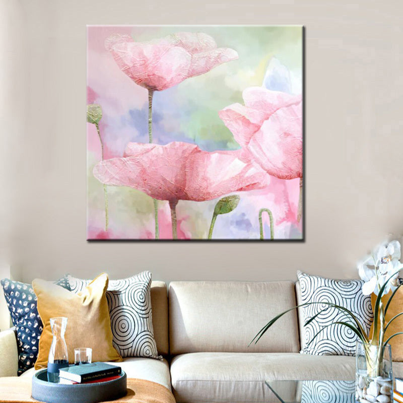 Colorful Watercolor Floral Wall Painting Canvas Print