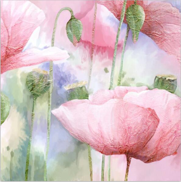 Colorful Watercolor Floral Wall Painting Canvas Print