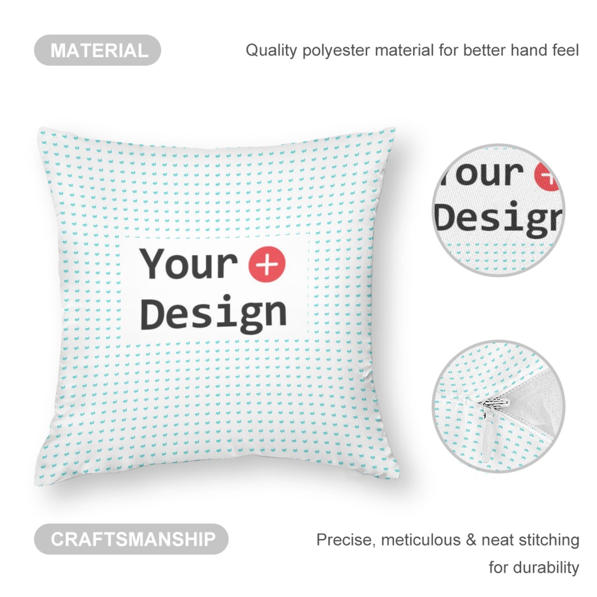 POD Home Fashion Simple Pillow Cover Customized Contact Business