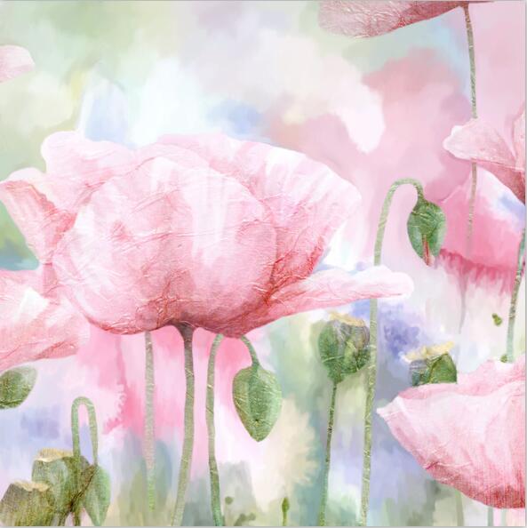 Colorful Watercolor Floral Wall Painting Canvas Print